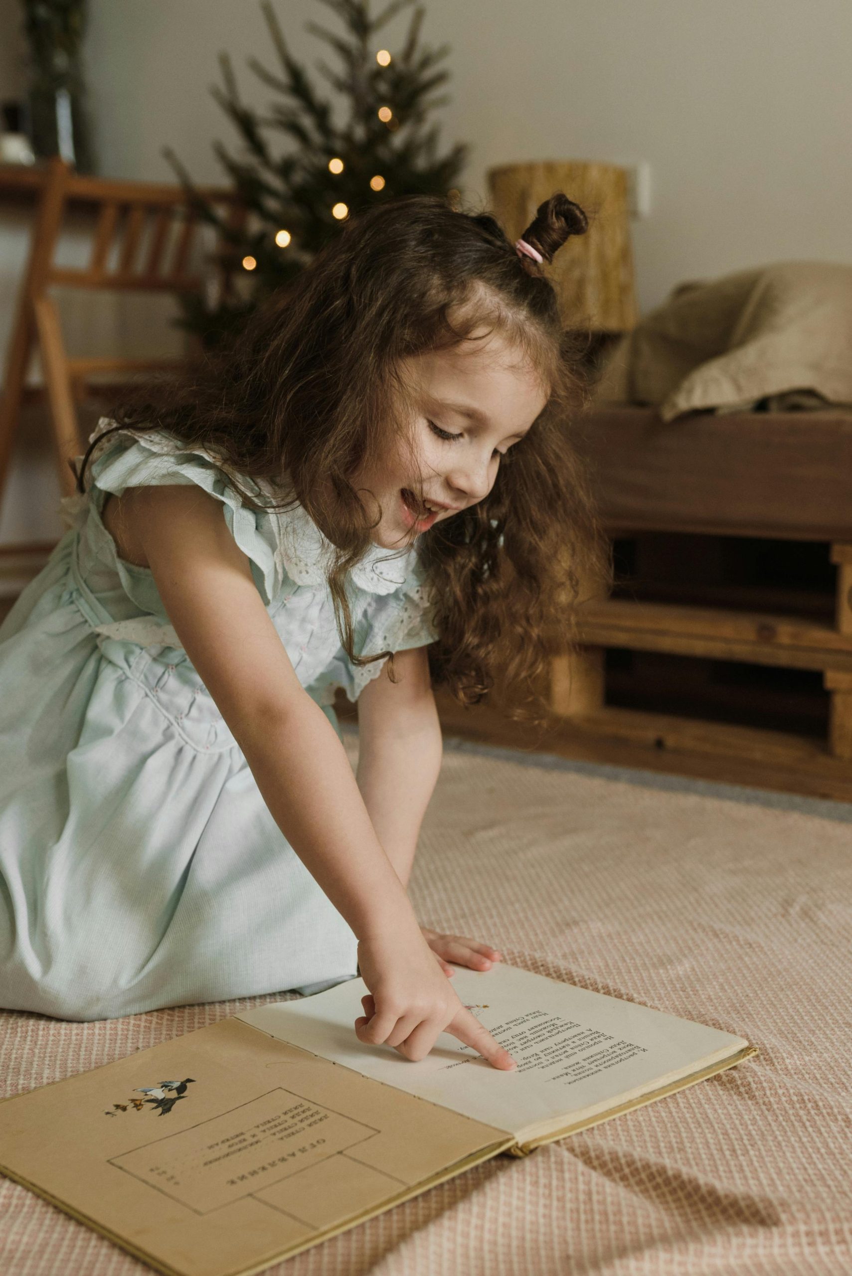 Child reading a book